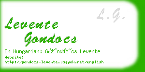 levente gondocs business card